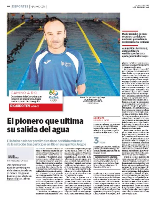 RICARDO TEN dejará la natación después de los JUEGOS DE RÍO 2016