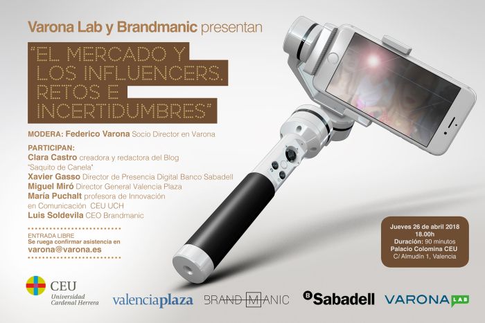 VARONA LAB Y BRANDMANIC ORGANIZAN LA JORNADA «EL MERCADO Y LOS INFLUENCERS»