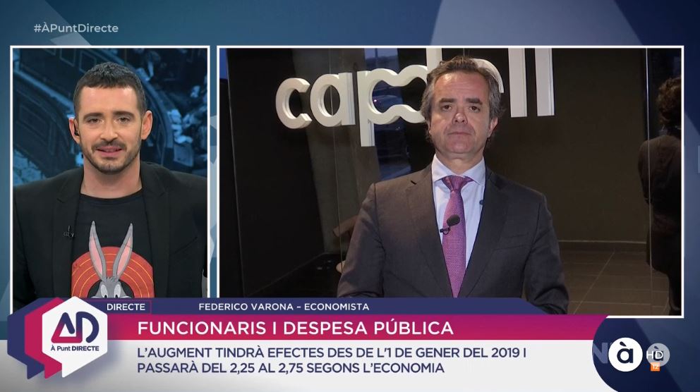 FEDERICO VARONA ANALIZA LA SUBIDA SALARIAL A LOS FUNCIONARIOS EN À PUNT DIRECTE