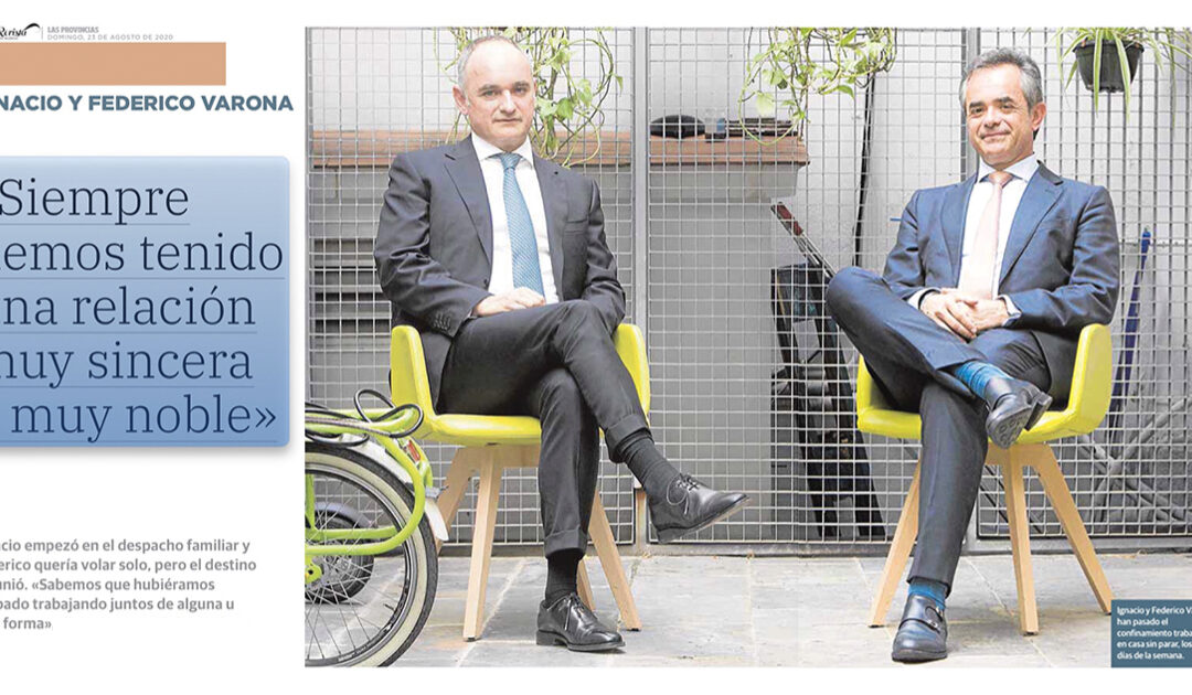 LAS PROVINCIAS ENTREVISTA A IGNACIO Y FEDERICO VARONA