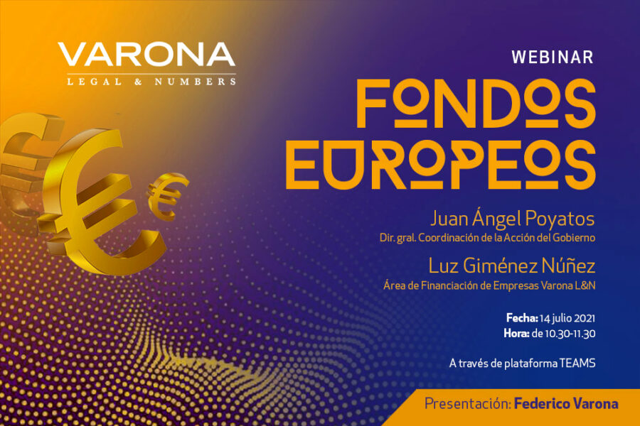 ORGANIZAMOS UNA WEBINAR SOBRE LOS FONDOS EUROPEOS CON JUAN ÁNGEL POYATOS Y LUZ GIMÉNEZ