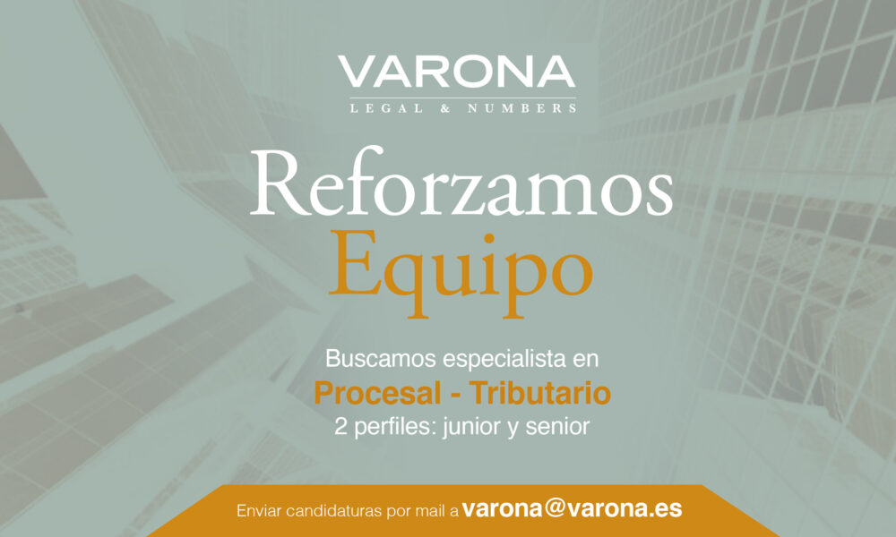 BUSCAMOS DOS ESPECIALISTAS EN PROCESAL – TRIBUTARIO PARA REFORZAR NUESTRO EQUIPO