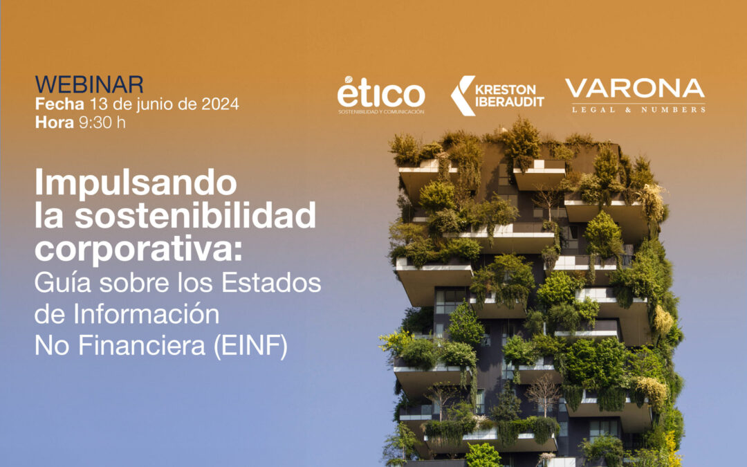 WEBINAR 13 DE JUNIO: GUÍA SOBRE LOS ESTADOS DE INFORMACIÓN NO FINANCIERA (EINF)